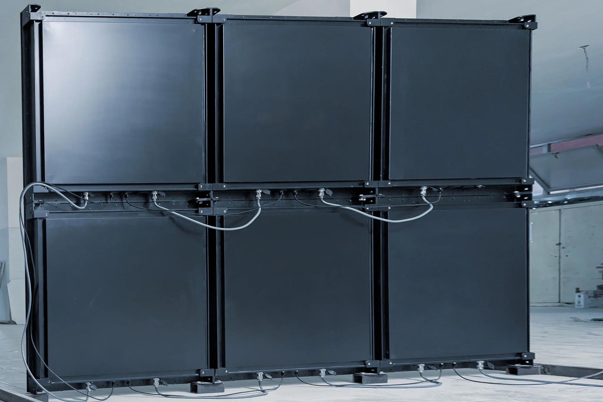 Six-cabinet Hieropixel LED wall assembled in our factory
